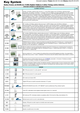 Oprema za obezbeđenje objekata (PDF Katalog)