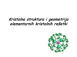 Kristalna struktura i geometrija elementarnih