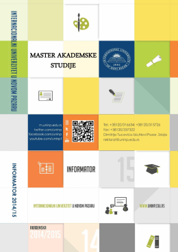 Master studije - Univerzitet u Novom Pazaru