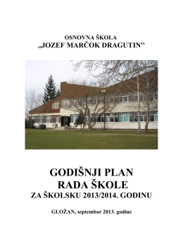 godišnji plan rada škole 2013-2014