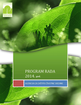 Nacrt godisnjeg programa rada Agencije 2014