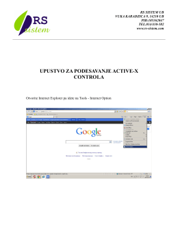 upustvo za podesavanje active-x controla