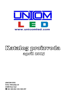 Katalog proizvoda - UNICOM LED rasveta