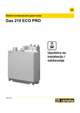 Gas 210 Eco Pro - Uputstvo za instalaciju