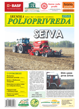 Sremska poljoprivreda broj 1 12. oktobar 2012.
