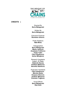 CREDITS | - The Weight Of Chains