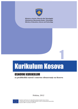 kurikulum kosova osnovni kurikulum za predškolski razred i