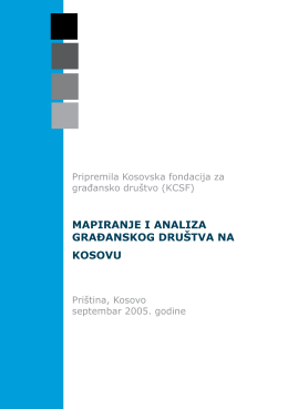 mapiranje i analiza građanskog društva na kosovu