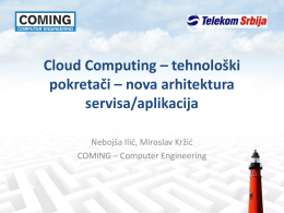 Cloud Computing – tehnološki pokretači – nova