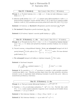 Ispit iz Matematike II