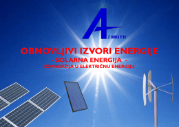 Energetski solarni sistemi (Preuzmite PDF dokument) - azimuth-dps