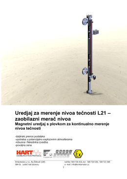 Uredjaj za merenje nivoa tečnosti L21 – zaobilazni