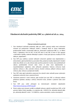 Všeobecné obchodní podmínky EMC a.s. platné od 26.11. 2014