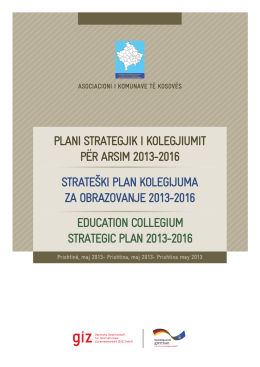 plani strategjik i kolegjiumit për arsim 2013
