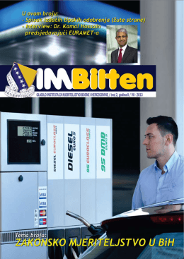IMBilten drugo izdanje - Institut za mjeriteljstvo Bosne i Hercegovine