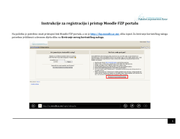 Instrukcije za registraciju i pristup Moodle FZP portalu
