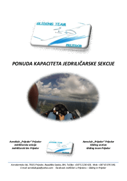 Ponuda gliding tima za PDF - Turistička organizacija opštine Prijedor
