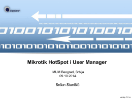Mikrotik HotSpot i User Manager