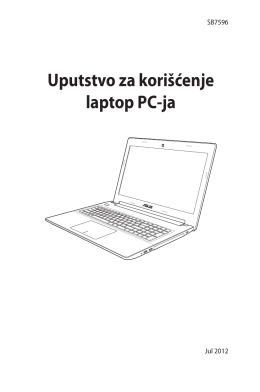 Uputstvo za korišćenje laptop PC-ja