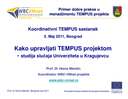 primer dobre prakse - WBC-VMnet