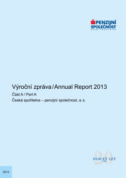 Výroční zpráva / Annual Report 2013 - Česká spořitelna