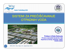Sistemi za prečišćavanje otpadnih voda, dr Božo Dalmacija