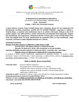 pdf dokument ponude - Turistički Klaster Srem