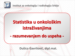 Statistika u onkološkim istraživanjima (in Serbian)