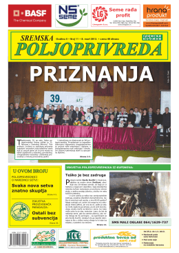 Sremska poljoprivreda broj 11 8. mart 2013.