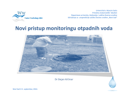 Novi pristup monitoringu otpadnih voda, dr Dejan