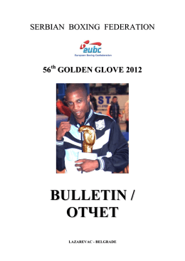 56 th „GOLDEN GLOVE“