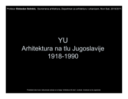 Yu Arhitektura na tlu Jugoslavije 1918-1990
