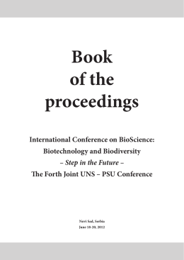 Book of the proceedings