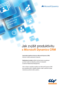 Produktový list Microsoft Dynamics CRM