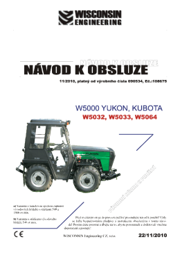 návod k obsluze traktoru W5032, W5033