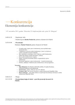Agenda - Karanovic & Nikolic