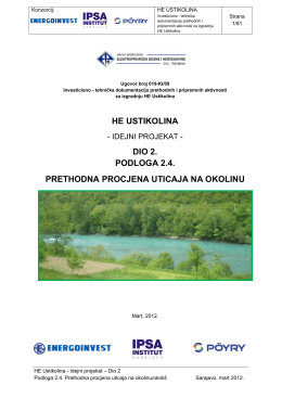 he ustikolina - Federalno ministarstvo okoliša i turizma