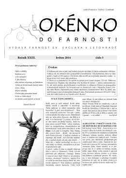 Okénko do farnosti 5/2014 (formát pdf) - Farnost Letohrad