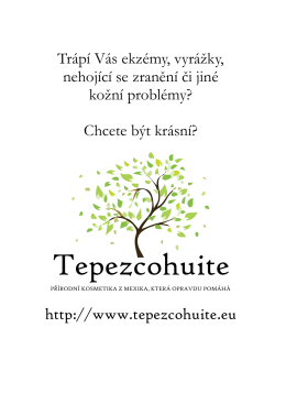 Katalog - Tepezcohuite ČR