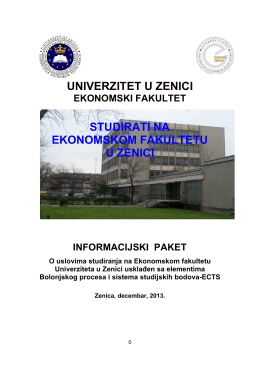 Informacijski paket - Ekonomski fakultet