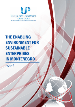 the enabling environment for sustainable enterprises in montenegro