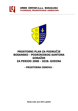 prostorni plan za područje bosansko - Vlada Bosansko