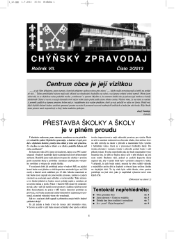 Chýňský zpravodaj 2/2013 (PDF)