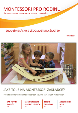 Montessori pro rodinu – říjen 2013