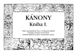 KÁNONY - Collegium pro arte antiqua