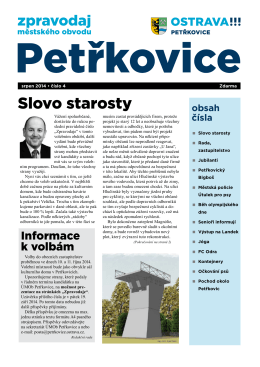 Slovo starosty - Úřad městského obvodu Petřkovice