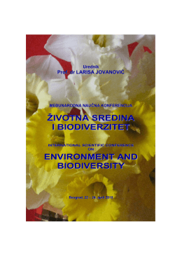životna sredina i biodiverzitet environment and biodiversity
