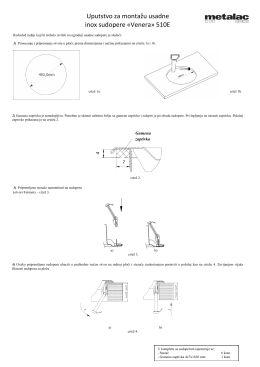 Uputstvo za montažu usadne inox sudopere «Venera