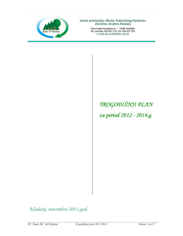 Trogodišnji plan za period 2012-2014. godinu