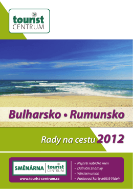 Brožura Bulharsko a Rumunsko 2012 - Tourist